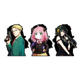 Sticker 3d Movimiento Anime Spy X Family Anya Yor Loyd Forge