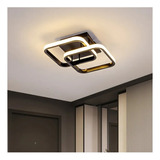 Lustre Plafon Led Moderno Duplo Quadrado Embutir Ou Sobrepor