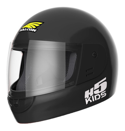 Casco Para Moto Integral Halcon H5 Kids  Negro Talle Xxs 