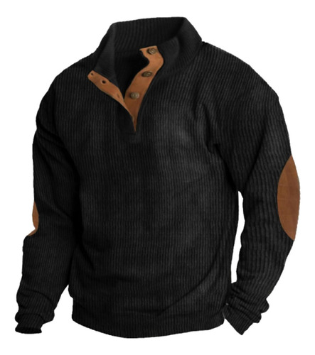 Sudadera Casual De Manga Larga Con Cuello Alto Para Hombre