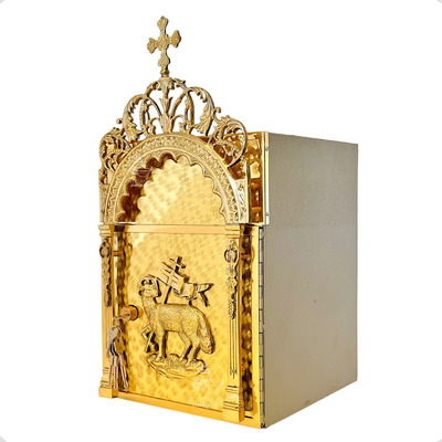 Sagrario Católico Tradicional Tabernáculo De Bronce Mediano | Meses sin interés