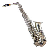 Saxofon Alto Silvertone Slsx016 Eb Niquelado Mate