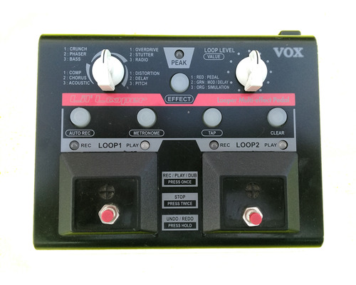 Pedal Vox Lil Looper Vll1 Color Negro Doble Loopera - Usado