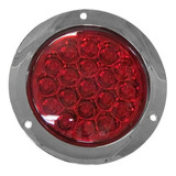 Mica Redonda Roja 19 Leds Luz Fija/estrobo 4 Pg