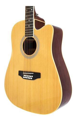 Guitarra Electroacústica Segovia Sgc12 Para Diestros Natural Arce