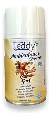 Ambientador Teddy Aroma Manzana Y Canela 5 En 1 De 250ml