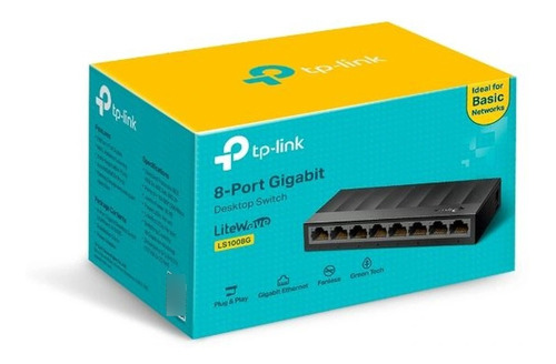 Switch 8 Portas Gigabit Tplink Ls1008g 10/100/1000 Litewave