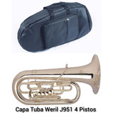 Capa Luxo Para Tuba 4/4 Weril Antiga J951 4 Pisto Frontal