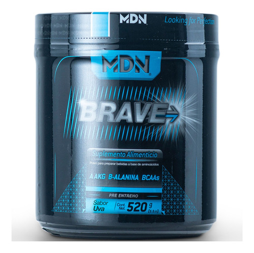 Pre Entreno Oxido Nítrico Brave Mdn Sports 520g Sabor Uva