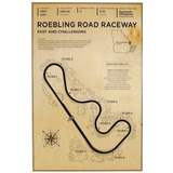 Adesivo Retrô - Circuito Roebling Raceway - 33 Cm X 48 Cm