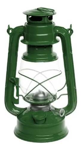  Lampião Lamparina Querosene Retro Modelo Antigo Verde