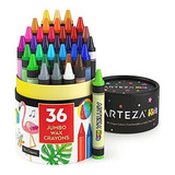 Set Crayones De Cera 36 Colores Diferentes Tamaño Jumbo