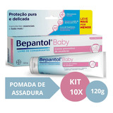 Kit Com 10 Cremes Pomada De Assadura 120gr Cada - Bepantol