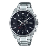 Reloj Casio Hombre Edifice Efv-610d Garantía. Color De La Malla Plateado Color Del Fondo Negro