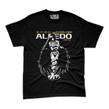 Playera Anime Overlord Albedo Letras Amarillas Blancas