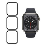 Kit 3 Películas P/ Apple Watch 41mm 3d Full Nano Series 7 8