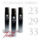 Kit Touti 3 Perfumes Feminino 23 / 29 / 33 - Os Mais Vendidos - C 3 Unidades  - Fixação Marcante Good Vip Girl - Vip Scandal - Vip Olimpea Touti 