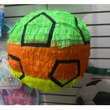 Piñata Pelota De Fútbol Colores Flúor Neón