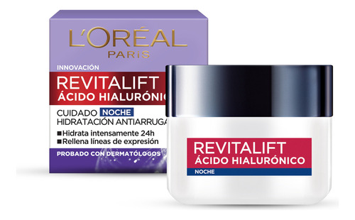 Crema Antiarrugas Noche Revitalift Ácido Hialurónico 50 Ml