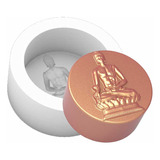 Forma De Silicone Redonda Buda Meditação Sabonete Vela