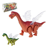 Dinossauro Brinquedo Articulado Com Asas Movimento Som E Luz
