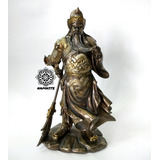 Figura De Guan Yu En Baño De Bronce - Dios De La Guerra