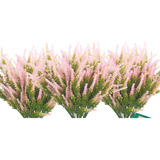 Flores Artificiales Apta Exterior Plastico 12u Lavanda Rosa