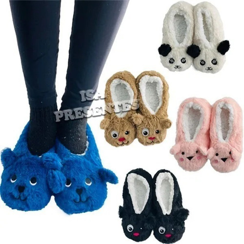 Pantufa Sapato Pelinho Infantil Inverno Antiderrapante