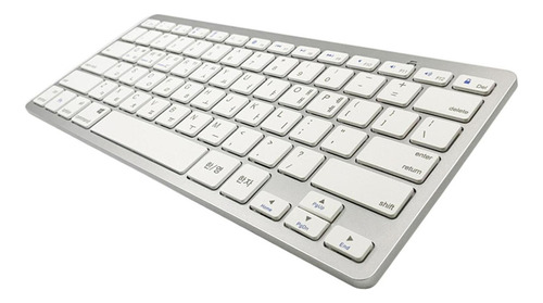 Teclado Portátil Prata Mini Coreano 78 Teclas Sem Fio