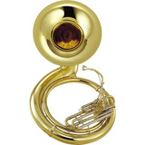 Tuba Yamaha Ysh411 Laqueado Profesional Sousafon De Laton