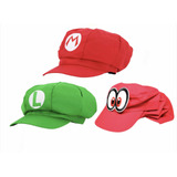 Gorra Gamer Super Mario Luigi Odyssey Bordadas! Onky Game