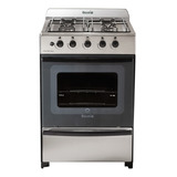 Cocina Escorial Master Full A Gas/eléctrica 4 Hornallas  Acero Inoxidable 220v Puerta Con Visor 53l