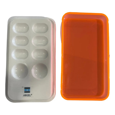 Caja Dental ARGEL Para Resinas Protector Luz Mezcla Composites Naranja Blanco | Envío gratis