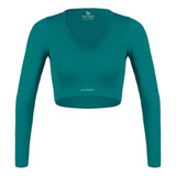 Top Con M/l Mujer Seamless Shake Sportfitness Azul Jade