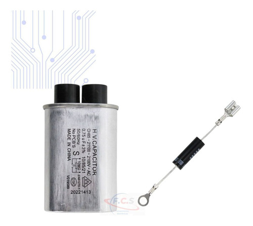 Kit Capacitor Para Microondas 0,75uf + Diodo Cl01-12 Novo