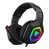 Audífonos Gamer Onikuma K10 Negro Con Luz  Rgb Led