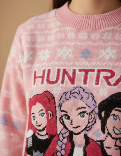 Suéter Navideño Ugly Las Guerreras Kpop Huntrix Adolescentes