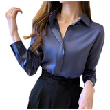 Blusa De Seda Para Mujer Blusa De Seda Satinada De Oficina