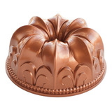 Molde Para Pastel Flor Aluminio Cobre 2.3 L Nordicware Color Marrón