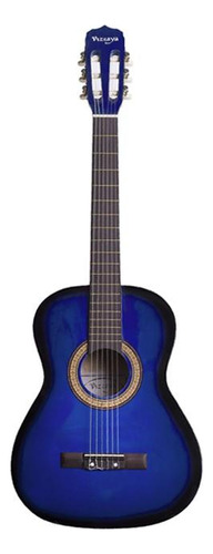 Guitarra Clásica Vizcaya Arcg34 3/4 Color Azul