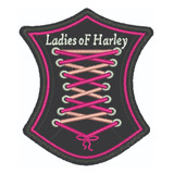 Patch Bordado Hd Corpete Ladies Of Harley 7cm Hdm095l060a070