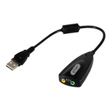 Adaptador Placa De Som Usb 7.1 Áudio Notebook Windows Jogos