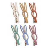 Broches Para Mujer Rabbit Clip Girl, 6 Unidades