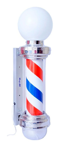 Barber Pole Poste De Barbearia Gira E Acende 75cm Bivolt