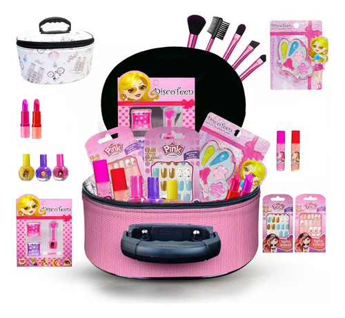 Conjunto Infantil De Maquiagem Maleta Sombras Pinceis Ms104