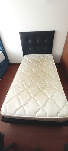 Base Cama Sencilla (de 2 Piezas) + Cabecero + Colchon