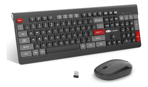 Combo Teclado Y Mouse Inalámbrico, Magegee V650 Silencioso Y