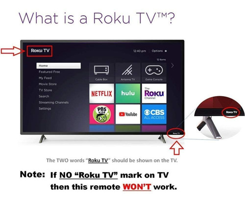 Oem Mando A Distancia De Repuesto Estándar Para Roku Tv,