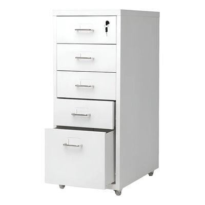 Archivero Metálico 5 Gavetas Para Oficina Ruedas Mueble | Envío gratis