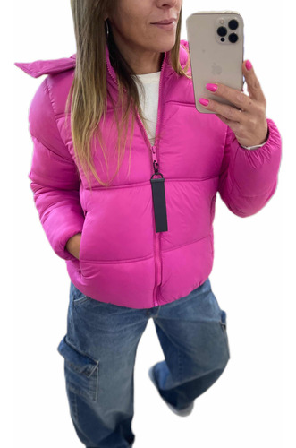 Campera Puffer Símil Pluma Colores The Big Shop